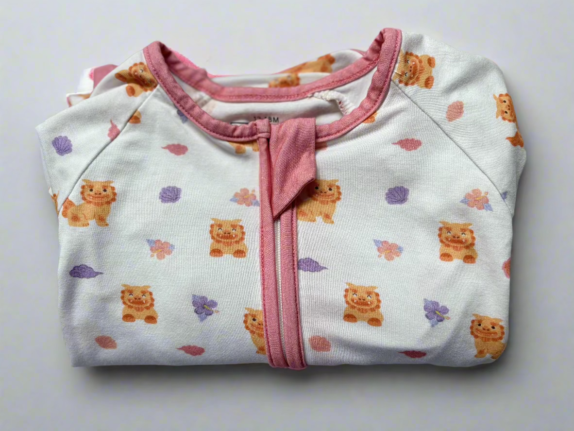 Pink Shisa Convertible Footie Sleeper