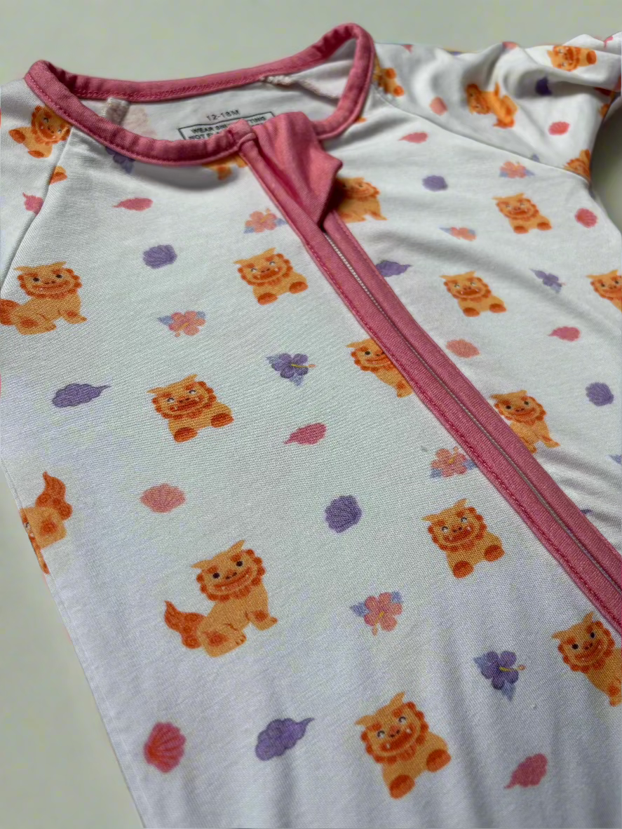 Pink Shisa Convertible Footie Sleeper