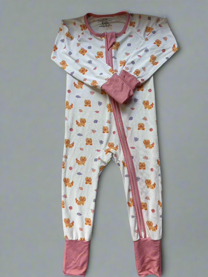 Pink Shisa Convertible Footie Sleeper